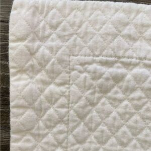 RESTORATION HARDWARE White 100%Cotton Diamond Matelasse king Sham.